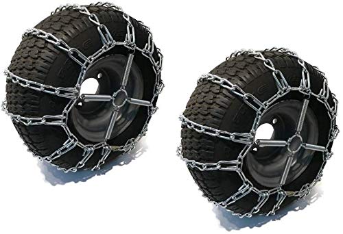 The ROP Shop  Pair of 2 Link Tire Chains Tensioners 22x11x10 for Snow Blowers Lawn Garden Tractors Mowers Riders UTV ATV 4-Wheelers Utility Vehicles